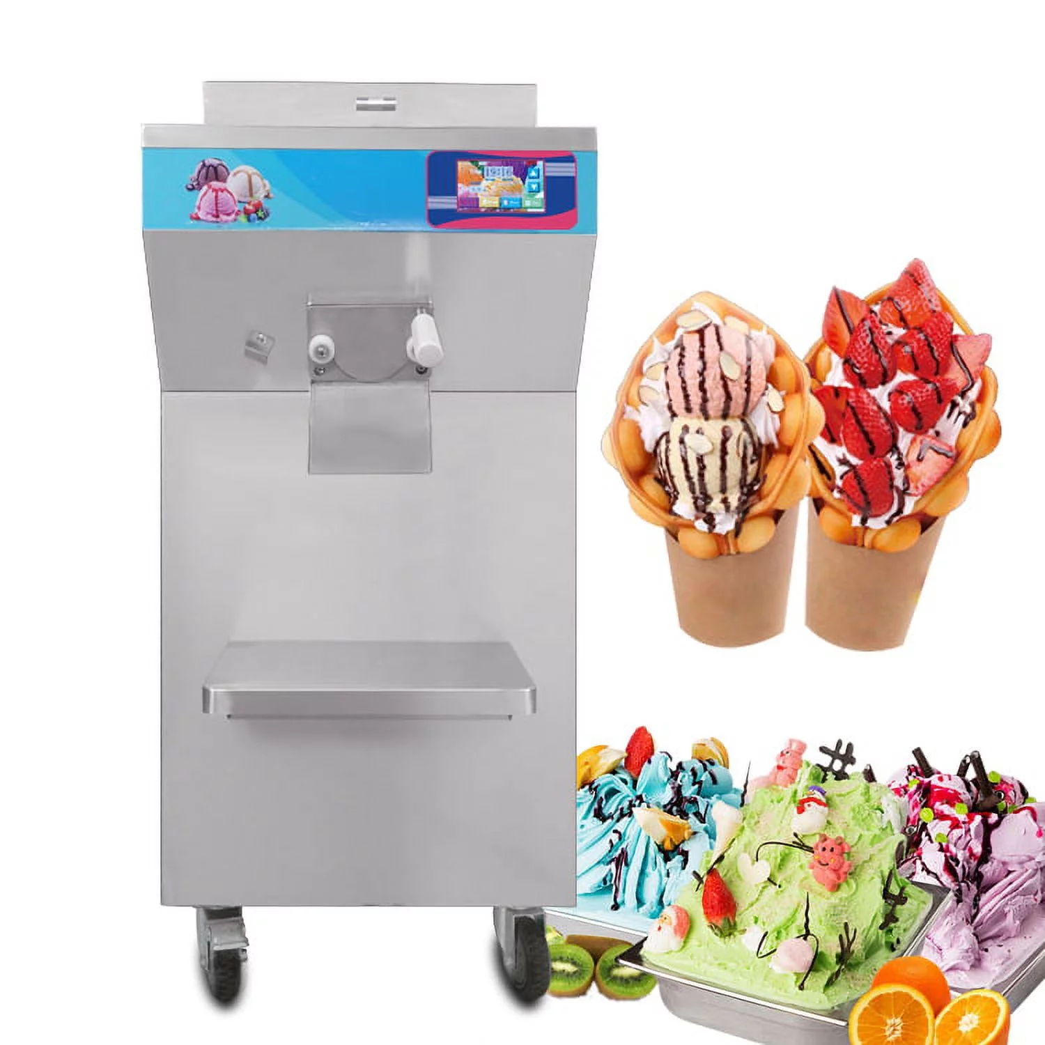 Kolice ETL Commercial Fruit Hard Ice Cream Machine, Gelato Ice Cream Machine,Batch Freezer,Italian Ice Machine