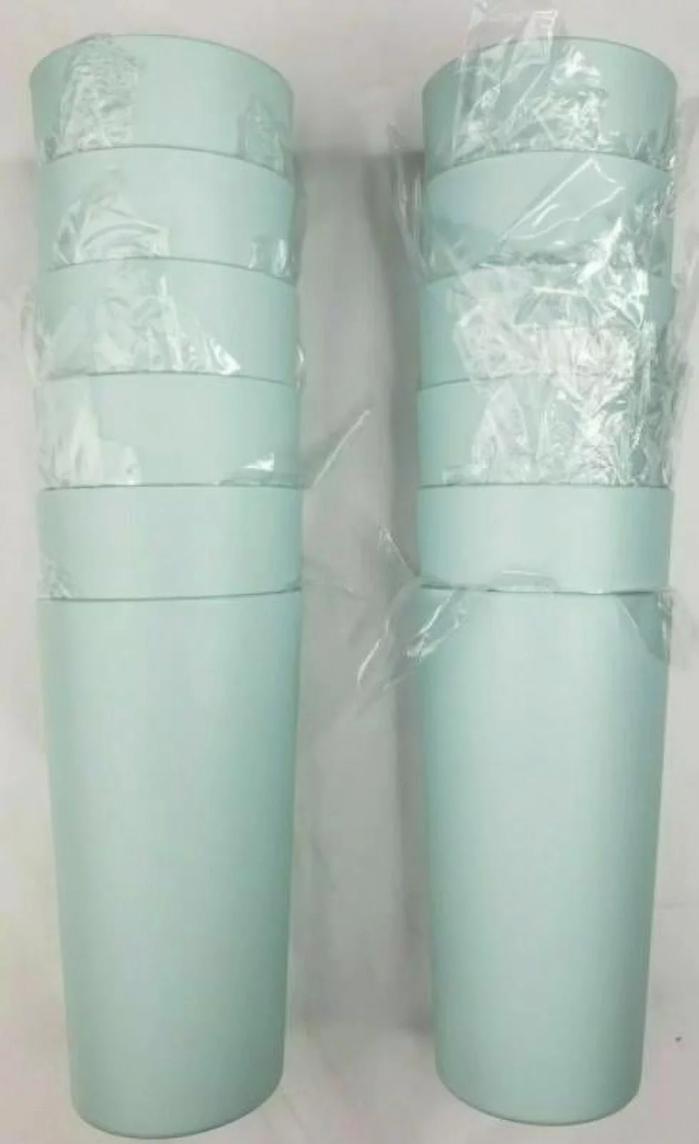 Box of 12 Room Essentials 26oz Plastic Tall Tumblers Teal Pastel Color