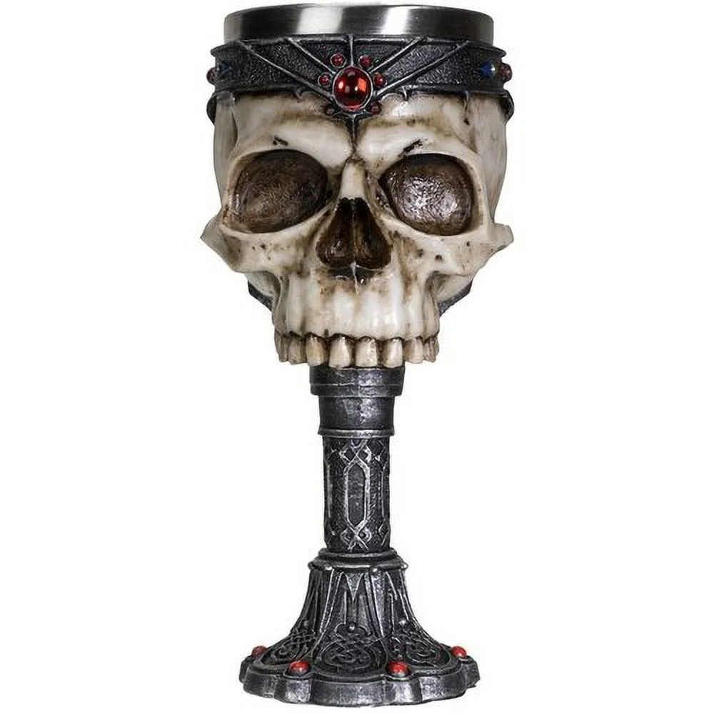 Ossuary Gothic Skull Wine Goblet Ceremonial Skull Wine Chalice Goblet