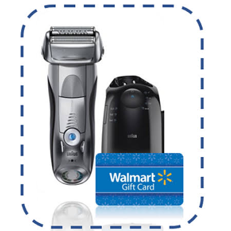 Free Gift Card with Braun Series 7 7865cc Men's Electric Foil Shaver, Wet and Dry Razor with Clean & Charge Station.