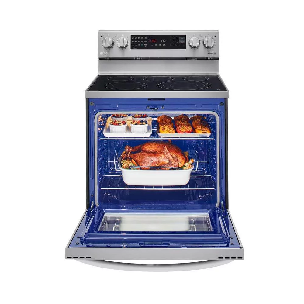 LG LREL6325F 6.3 cu ft. Smart Wi-Fi Enabled True Convection InstaView(R) Electric Range with Air Fry