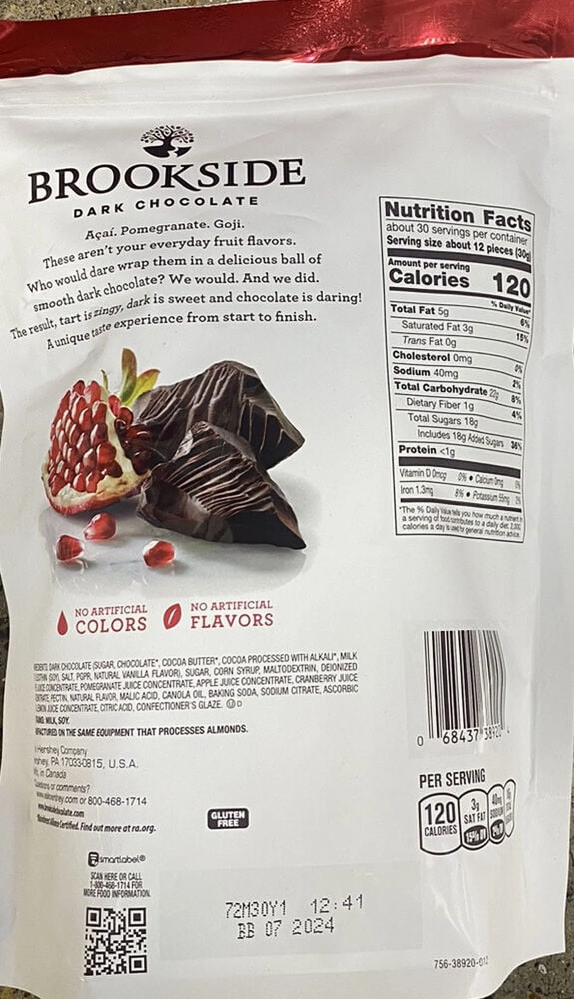 Brookside Dark Chocolate Pomegranate Candy 32 Oz Bag - FREE SHIP