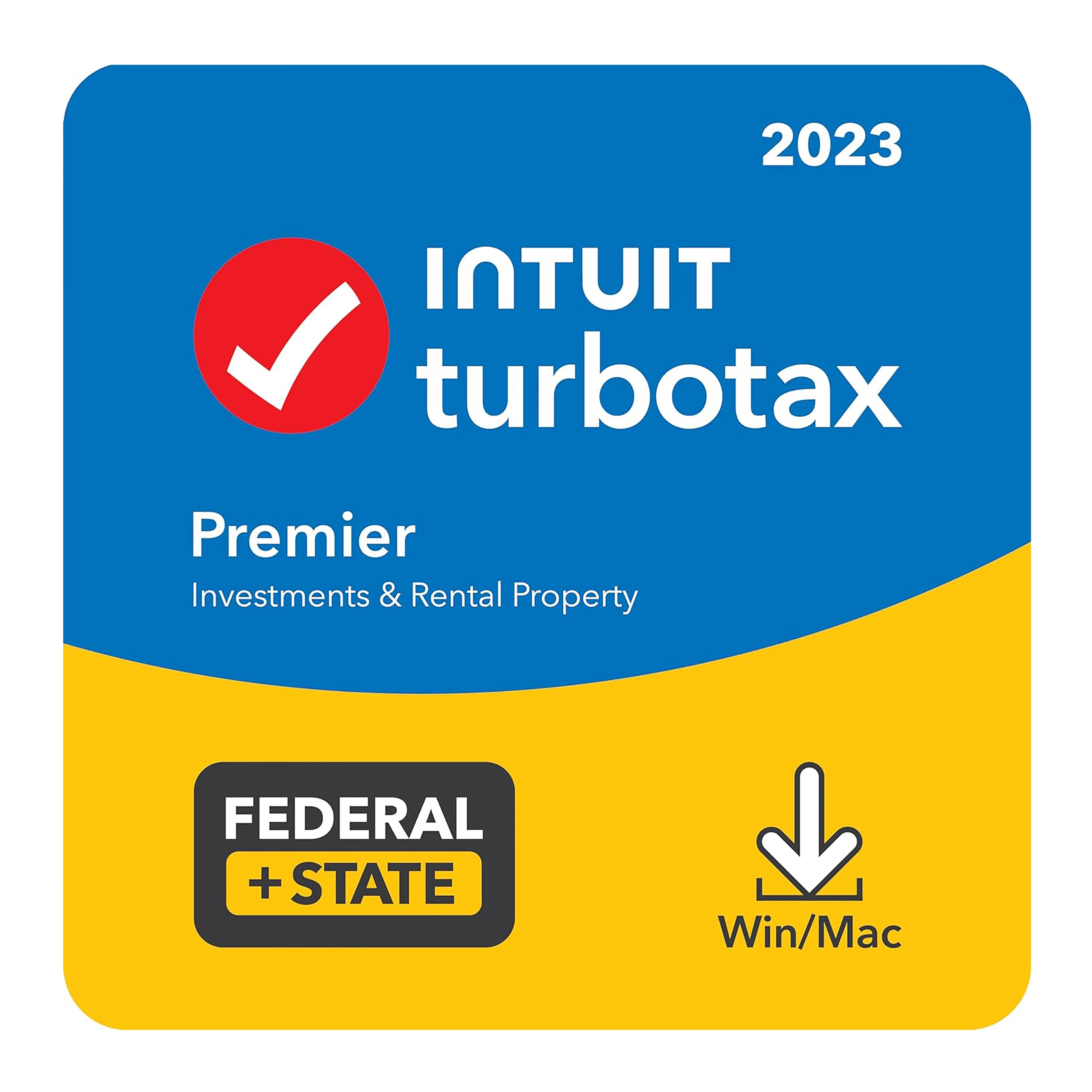 TurboTax Premier 2023 Tax Software, Federal & State Tax Return [PC/Mac Download] - BONUS FREE Dr OTC USB Drive 4GB
