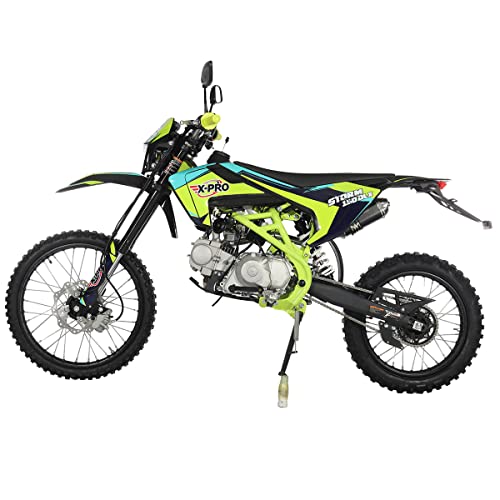 X-PRO 150 Dirt Bike Storm DLX 150 4-Speed Manual Transmission with All Lights, Electric/Kick Start, Big 19