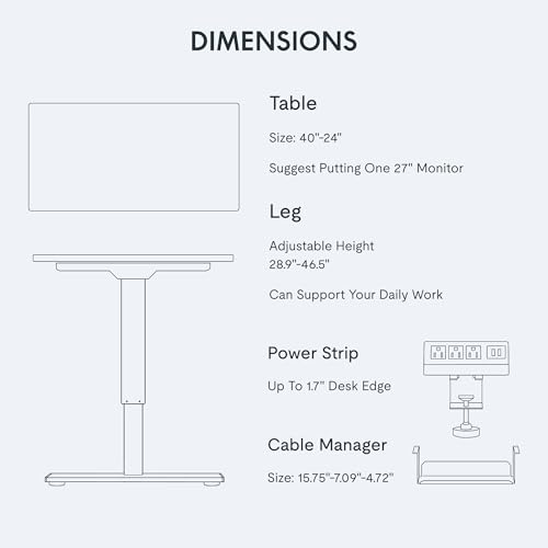 FLEXISPOT EN2 Whole-Piece Standing Desk with Clamp Power Strip, 55 x 28” Electric Stand Up Height Adjustable Desk with Cable Management (Black Frame + 55