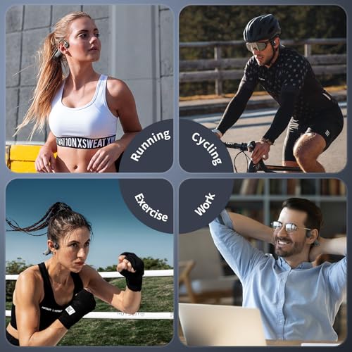 HOLEEKIC Open Ear Bone Conduction Headphones