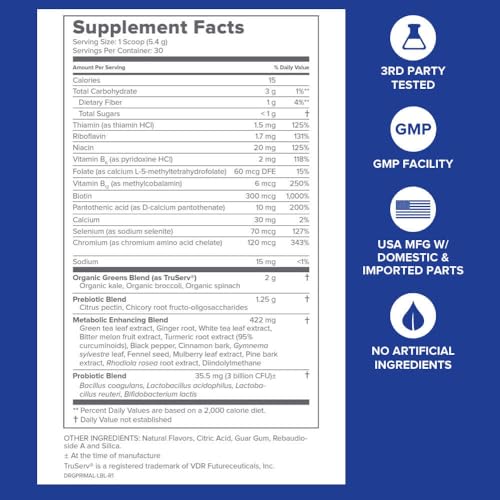 Gundry MD® Primal Plants Polyphenol-Rich Greens Powder Superfood Supplement to Support Skin Health, Optimize Energy and Digestion - Green Apple Flavor (30 Servings)