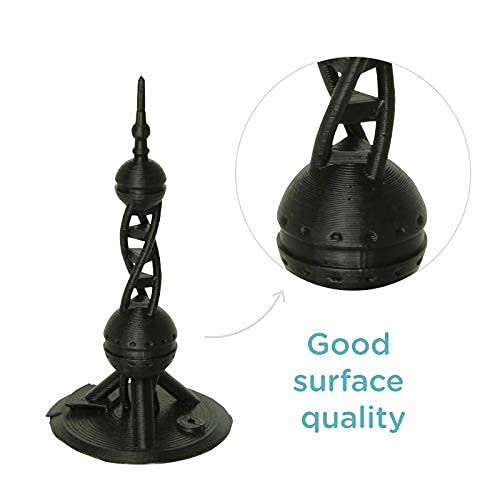 Polymaker ABS Filament 1.75mm Black, ABS 3D Printer Filament 1.75mm Heat Resistant 1kg - PolyLite ABS 3D Printing Filament 1.75mm, Strong & Durable, Dimensional Accuracy +/- 0.03mm