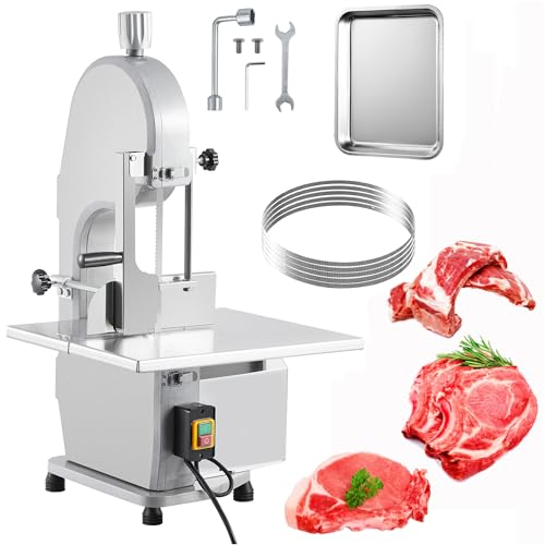 Electric Bone Saw Machine, 110V 1500W Frozen Meat Cutter, 19.3
