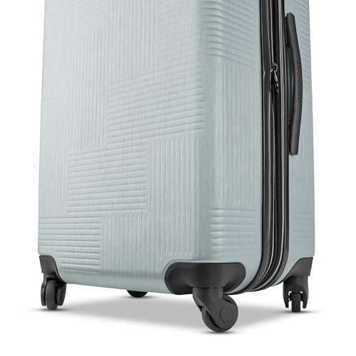 American Tourister Stratum XLT Expandable Hardside Luggage with Spinner Wheels, Jet Black, Carry-On 21-Inch