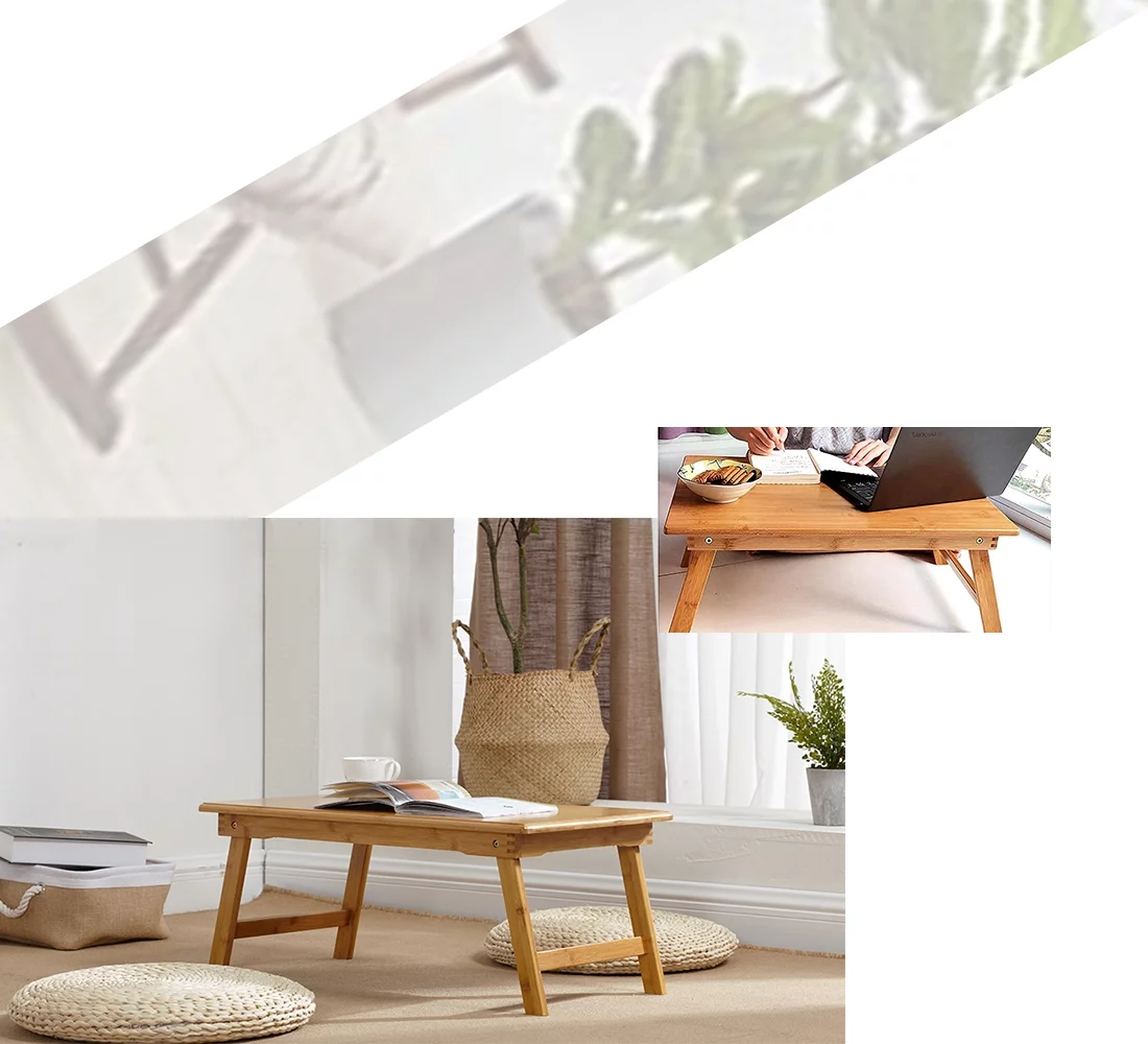 Laptop Desk Bed Tray Table Folding Low Table Bamboo Table Tea Coffee Folding Table Portable Picnic Desk Outdoor Activity Balcony Bay Window Table Working Reading Writing