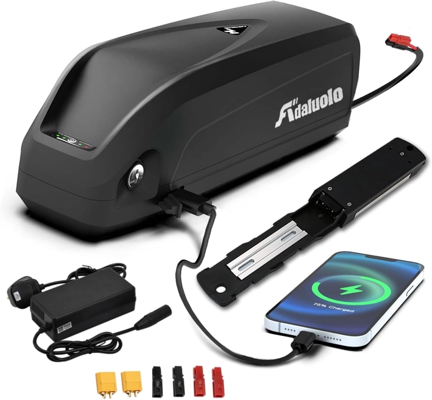 Ebike Battery, 48V 20AH Electric Bike Battery Pack Lithium ion Bicycle Battery with Charger, 5 Pin Base, Safe Lock for 250W 350W 500W 750W 1000W 1500W Motor (48V 20AH 5 Pin+USB)