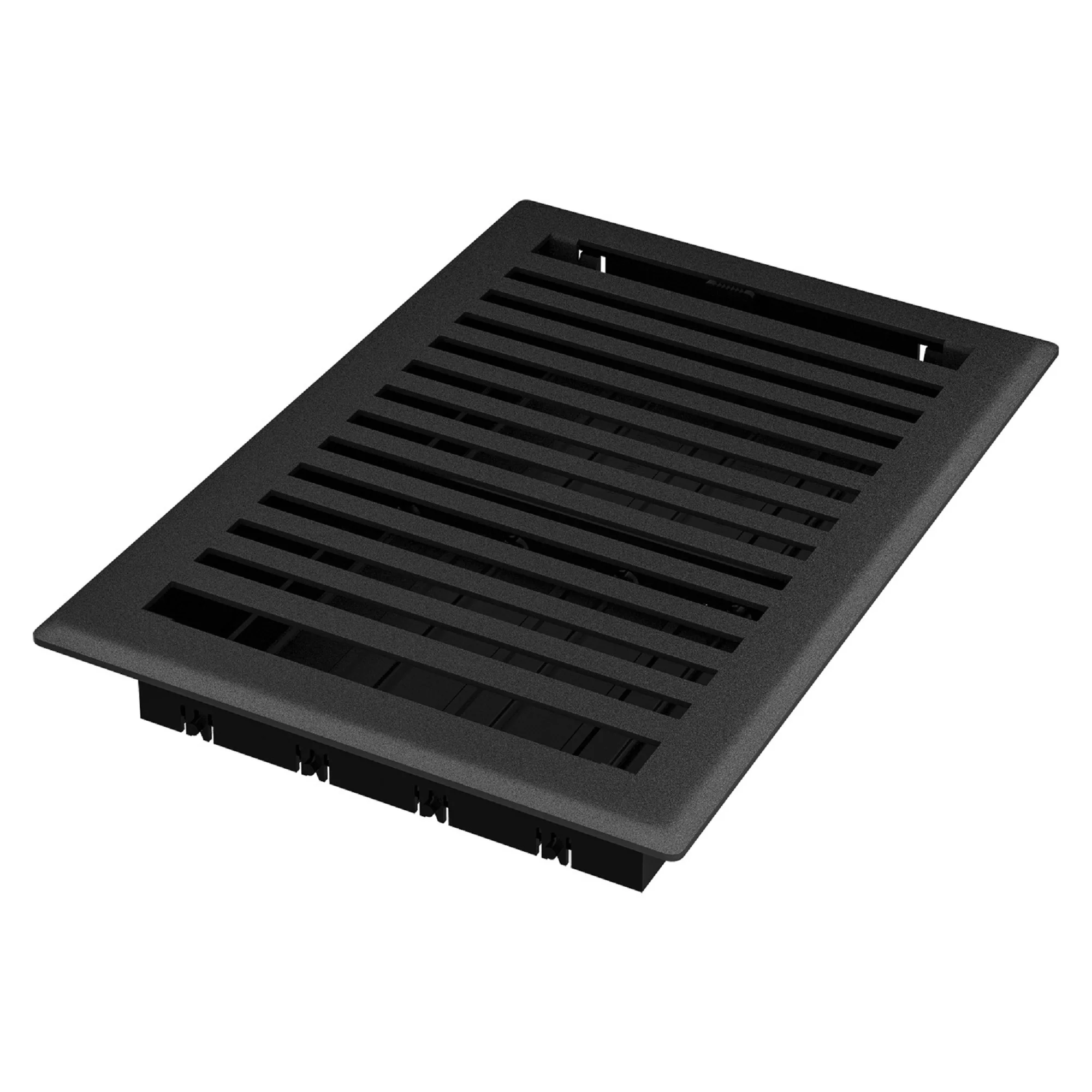 6in x 10in Imperial Montezuma Style Black Iron Metal Floor Register - Overall 7 1/4