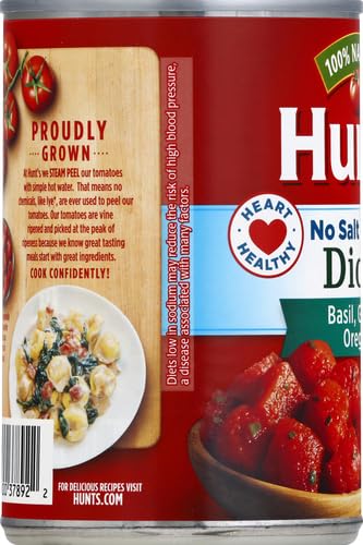 Hunt's Crushed Tomatoes No Salt Added, Keto Friendly, 28 oz (Pack of 6)