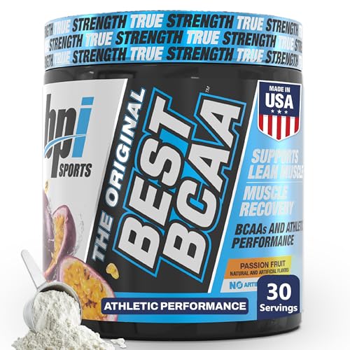 BPI Sports Best BCAA - BCAA Powder - Branched Chain Amino Acids - Muscle Recovery - Muscle Protein Synthesis - Improved Performance – Hydration – Blue Raspberry - 60 Servings - 21.12 Oz