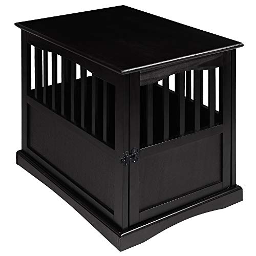Casual Home Wooden Medium Pet Crate, End Table, Espresso