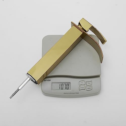 BWE Vessel Sink Faucet Modern Waterfall Chrome Single Hole Bathroom Faucet Single Handle with Pop up Drain Without Overflow Assembly Vanity Basin Bath Sink Faucets Mixer Tap