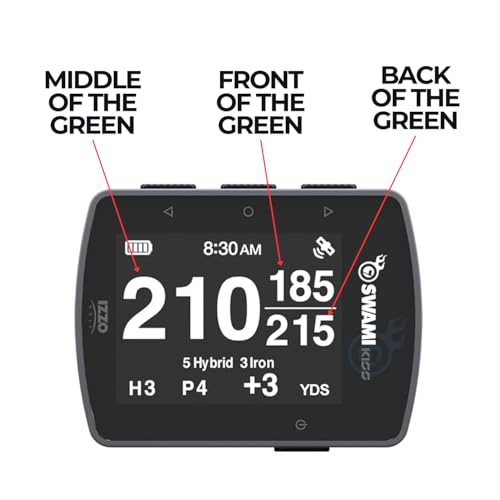 Swami KISS 2.0 Handheld Golf GPS Ragnefinder with Integrated Magnets - Blue