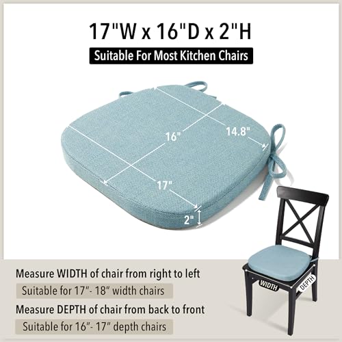 Tromlycs U Shaped Chair Cushions for Dining Chairs Kitchen chair pad with Ties 16x17 inches Rust Orange Set of 4