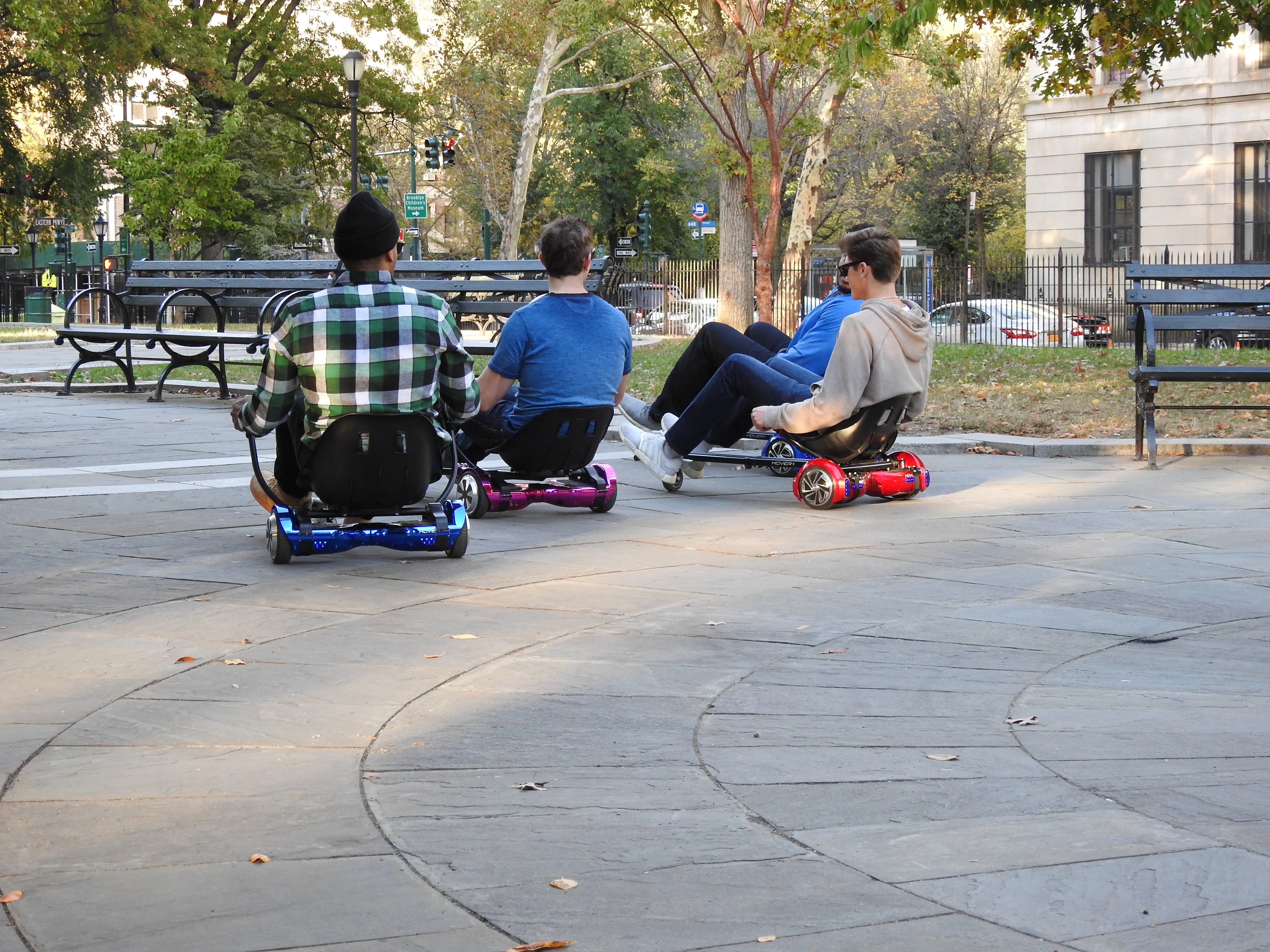 Hover-1 Kart and Ultra Electric Hover board with 6.5 In. Wheels and LED Lights Combo - Black