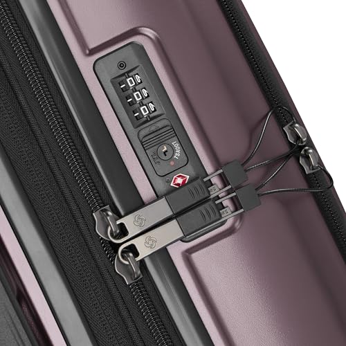 Samsonite Carry-On Pro Front Pocket Hardside Expandable 21-Inch Octiv Luggage: Durable & Impact Resistant, 360° Aero Trac Spinner Wheels, Adjustable Telescopic Handle, TSA Approved Lock - Silver
