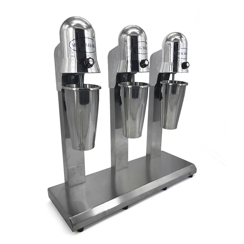 MIDUO 3 Head Milkshake Mixer Drink Milk Shake Maker Stainless Steel Electric Machine