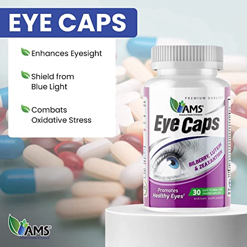 America Medic & Science EyeCaps (30 Caplets) | Dietary Supplement for Men and Women | Supports Vision Health | Enriched with Lutein, Zinc, Selenium, Chromium, and Vitamins A, C, E, and B2