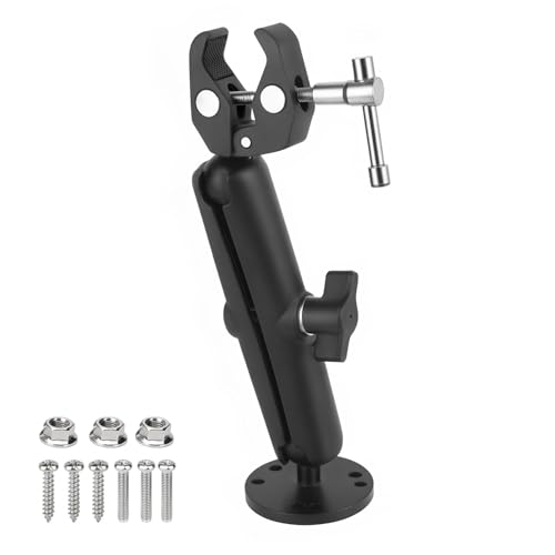 Trolling Motor Stabilizer Support for Minn kota Terrova/Riptide Terrova/Ulterra/PowerDrive, Tough-Claw Trolling Motor Mount Bracket Reduces Bounce, 360° Adjustable, Fits to 0.6