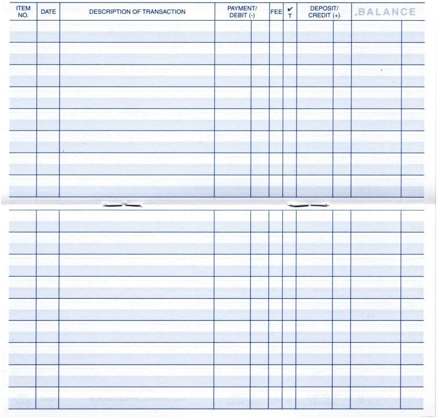 6 Pack Premium 48 Page Transaction Registers - 22/23/24 Calendars - Thicker Paper, More Pages - for Personal Checkbook