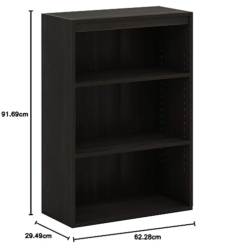 Furinno Pasir 3-Tier Open Shelf Bookcase, Americano