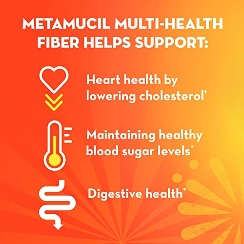 Metamucil Psyllium Husk Fiber Supplement, 3-in-1 for Digestive Health, Plant Based, 160 Count, Pack of 2
