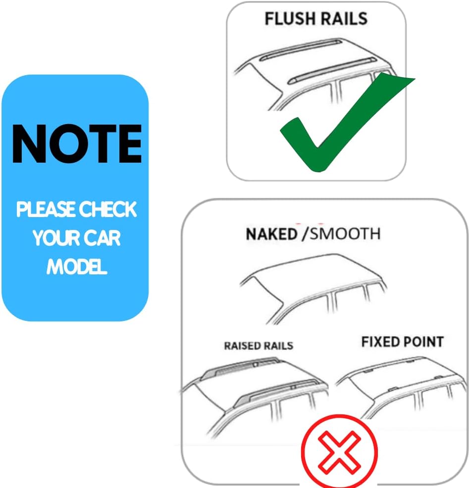 Roof Rack Cross Bars fit for Mitsubishi Outlander Sport 2010-2022 Aluminum Cross Bar Replacement for Rooftop Cargo Carrier Bag Luggage Kayak Canoe Bike Snowboard Skiboard
