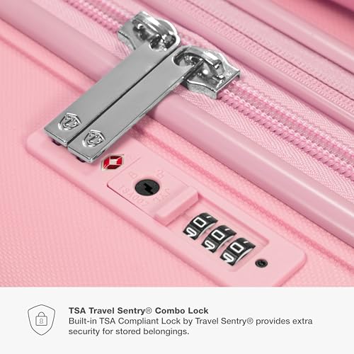 Traveler's Choice Pagosa Indestructible Hardshell Expandable Spinner Luggage, Black, 22