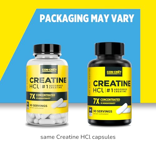 Creatine HCl Capsules | Muscle, Cognitive, Cellular Energy Support | No Bloating or Cramps | USA Made & NSF Certified | Creatine Pills (90 ct)