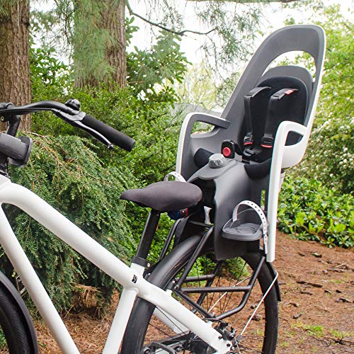 Hamax Caress Rear Child Bike Seat - Rack Mount, Ultra-Shock Absorbing, Adjustable to Fit Kids (Baby Through Toddler) 9 mo - 48.5 lb.