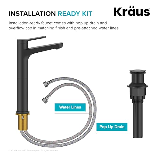 KRAUS Indy Single Handle One Hole Bathroom Sink Faucet in Chrome, KBF-1411CH