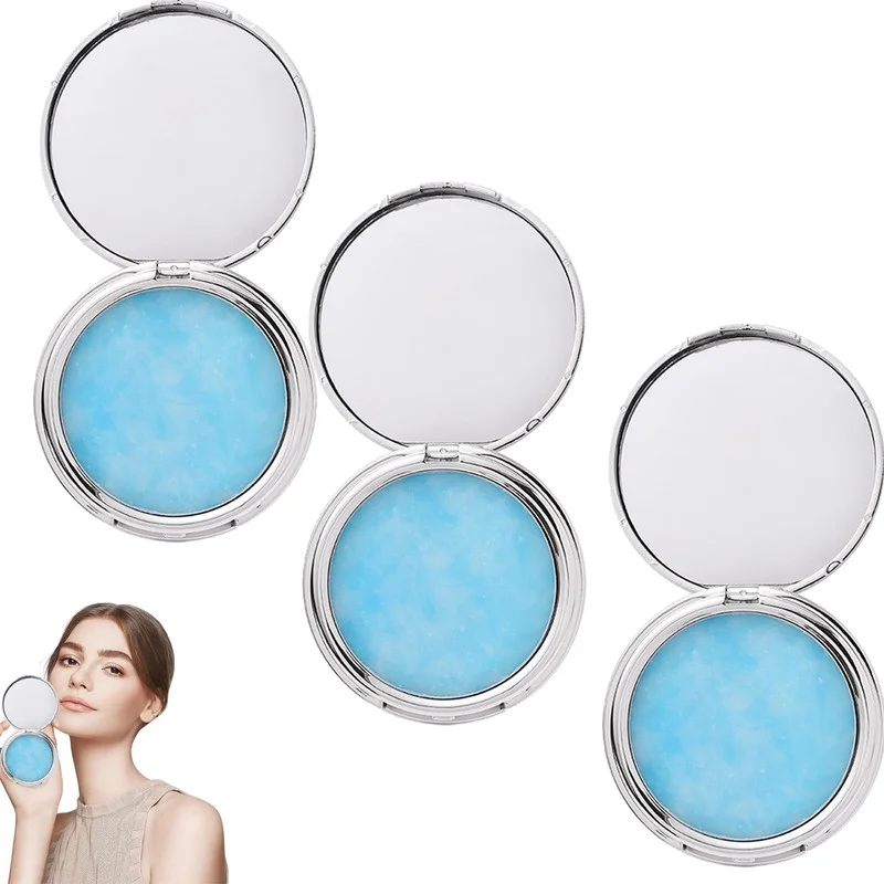 Matte Powder, Matte Powder Oil Control, Powder-free For Face Setting Powder With Mini Powder Puff, Natural Nude Makeup Lasting(3 Pcs)