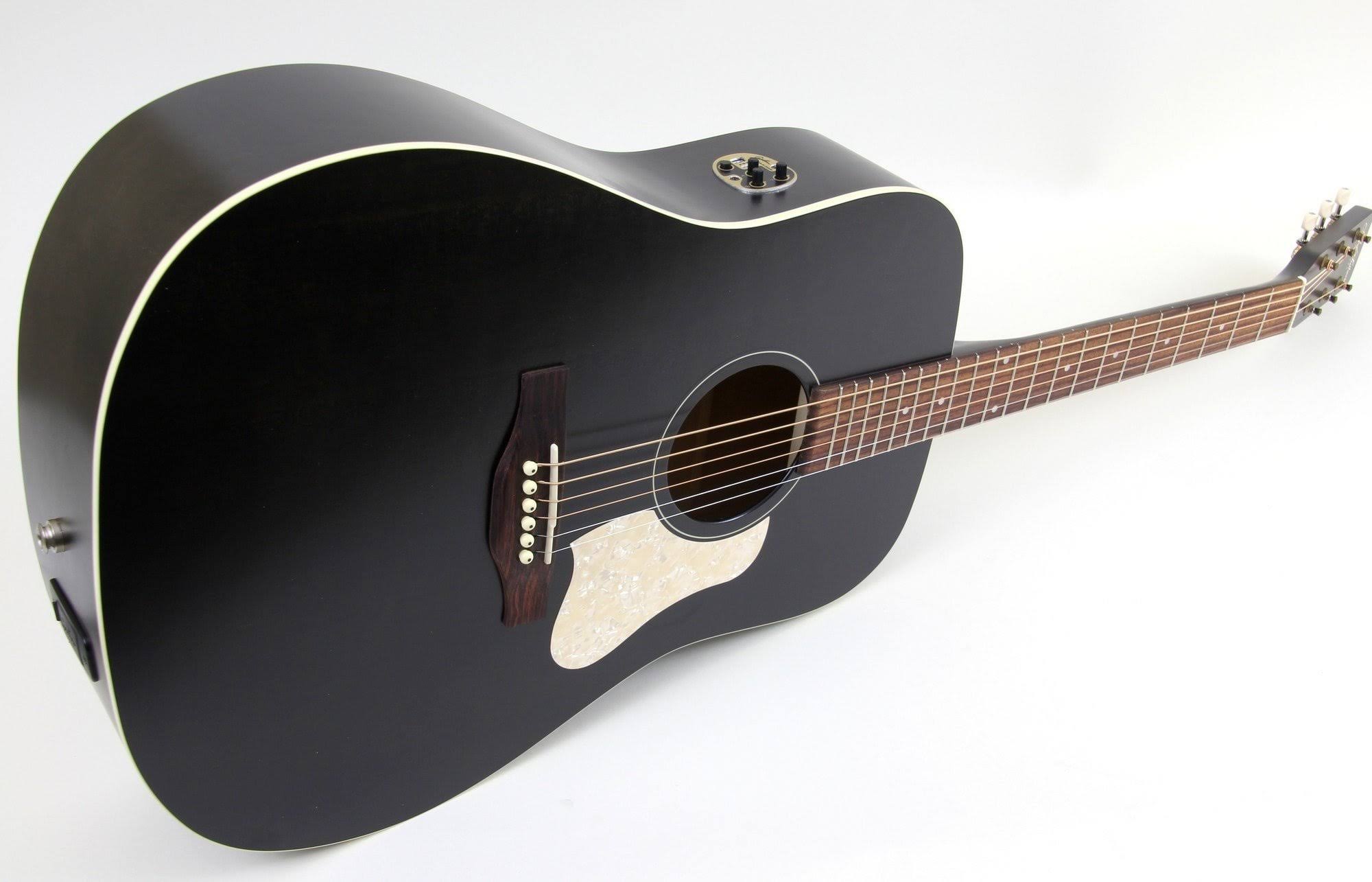 Art u0026 Lutherie Americana Dreadnought Acoustic Electric Guitar Faded Black
