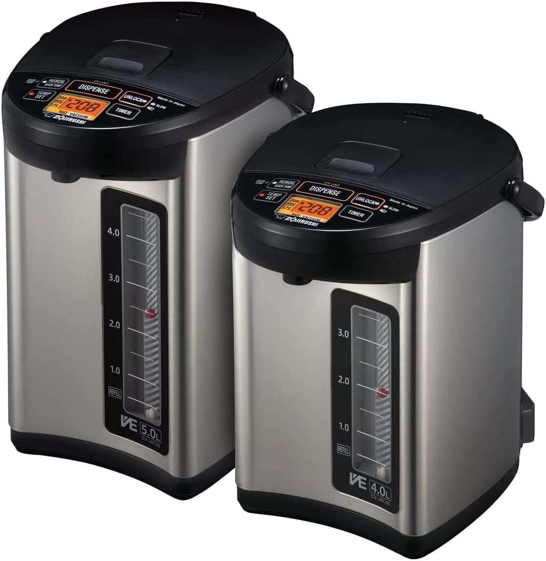 Zojirushi CV-JAC50XB  VE Hybrid Water Boiler & Warmer  5.0 Liter  Stainless Black  Made in Japan