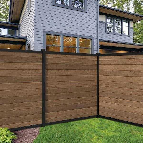 Freedom Alloy Mixed Material 6-ft H x 5-in W Matte Black Aluminum Privacy Fence Rail 73047660
