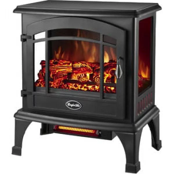 Comfort Glow EQS5140 Compact Thermostatic Electric Stove With Infrared Quartz, 4600 BTU, 700 sq-ft,