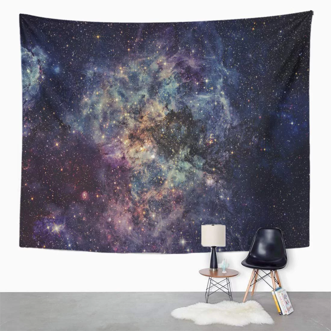 REFRED Nebula and Stars in Outer Space This Furnished Wall Art Hanging Tapestry Home Decor for Living Room Bedroom Dorm 60x80 inch