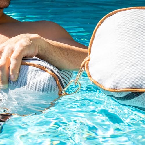 Big Joe Noodle Sling, No Inflation Needed, Pool Float with Armrests, Quick Draining Fabric, Cup Holder