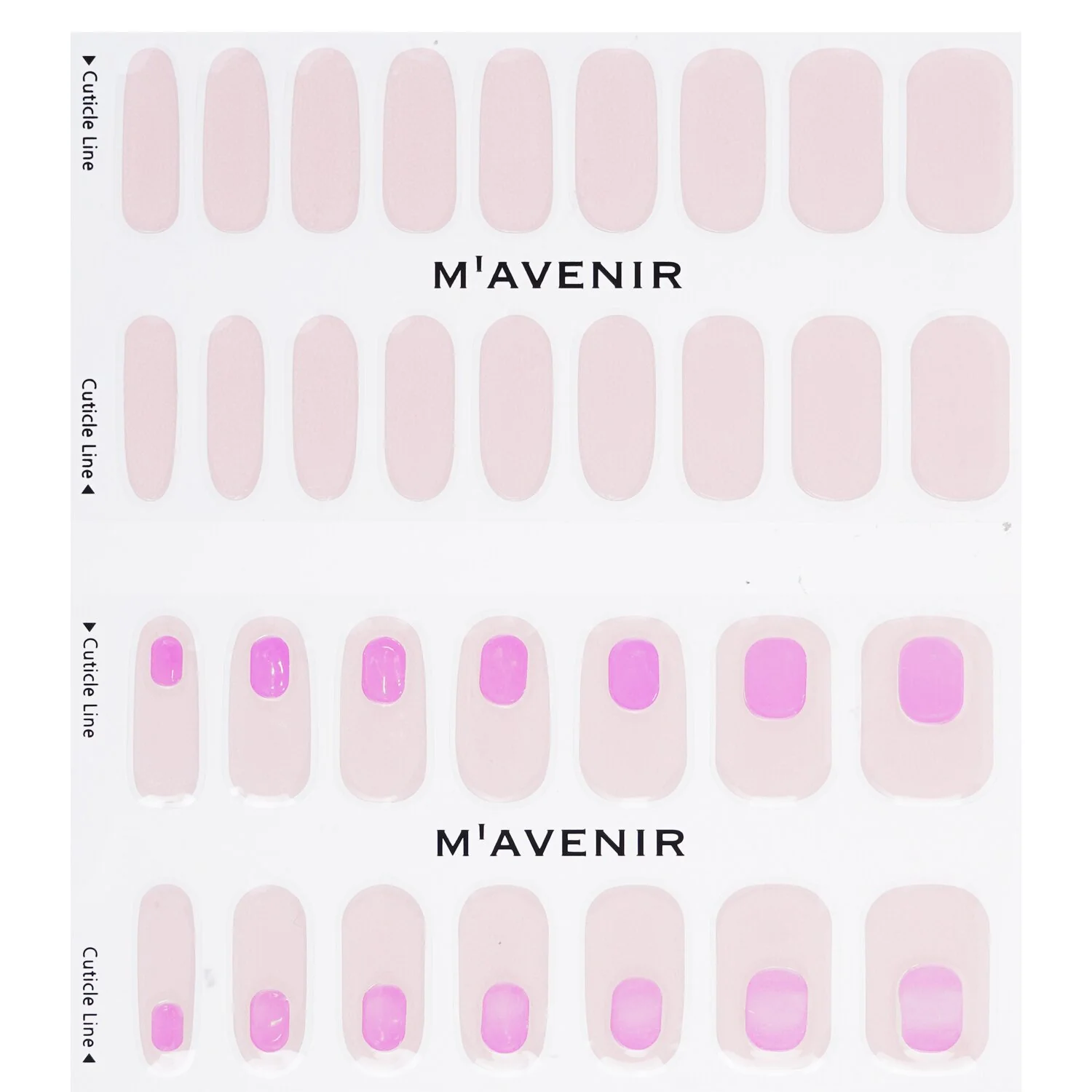 Mavenir Nail Sticker (Pink) - # Glass Soft Pink Nail  32pcs