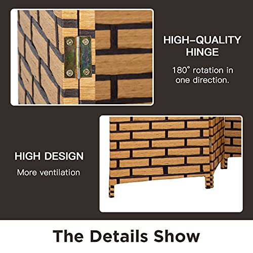 Wood Mesh Woven Design 4 Panel Folding Wooden Screen Room Divider