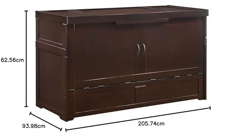 NIGHT & DAY Furniture Murphy Cube Cabinet Bed (White, Queen)