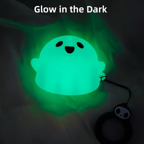 for AirPods 4 Case Cover 2024 with Cleaner kit, [Glow in The Dark] Cute Ghost Case for Apple AirPods 4th Generation, Soft Silicone Anime Funny Airpods 4 Gen Cases for Women Men