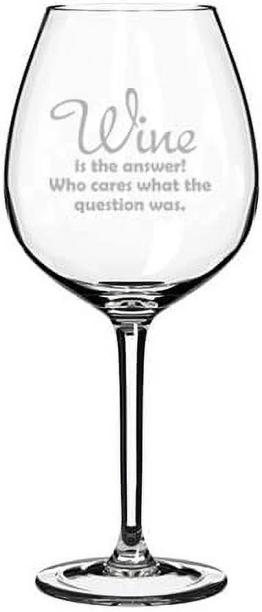 20 Oz Jumbo Wine Glass Funny Wine Is The Answer