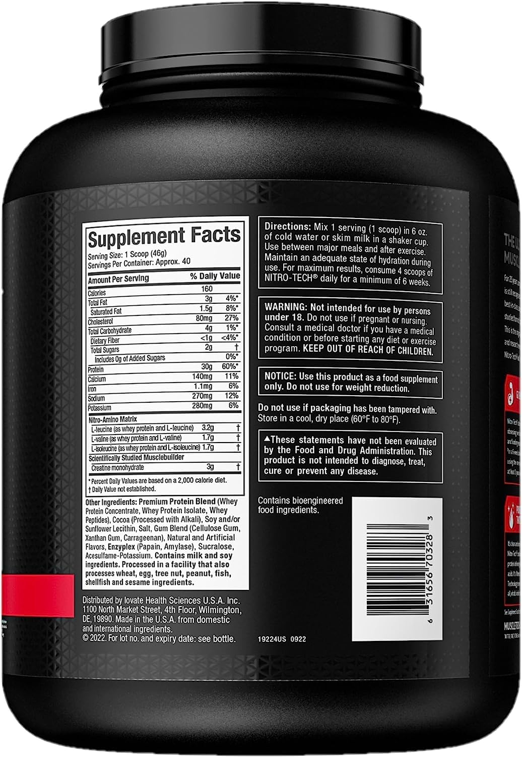 MuscleTech NitroTech Performance Series Whey Isolate Chocolate 4lb