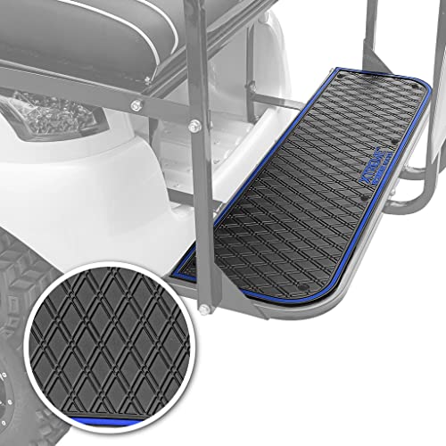 Xtreme Mats Golf Cart Mat for Rear Facing Foot Rests & Rear Seat Kits - Fits Genesis 150 / GTW Mach1/ MODZ Flip4 - Red Trim